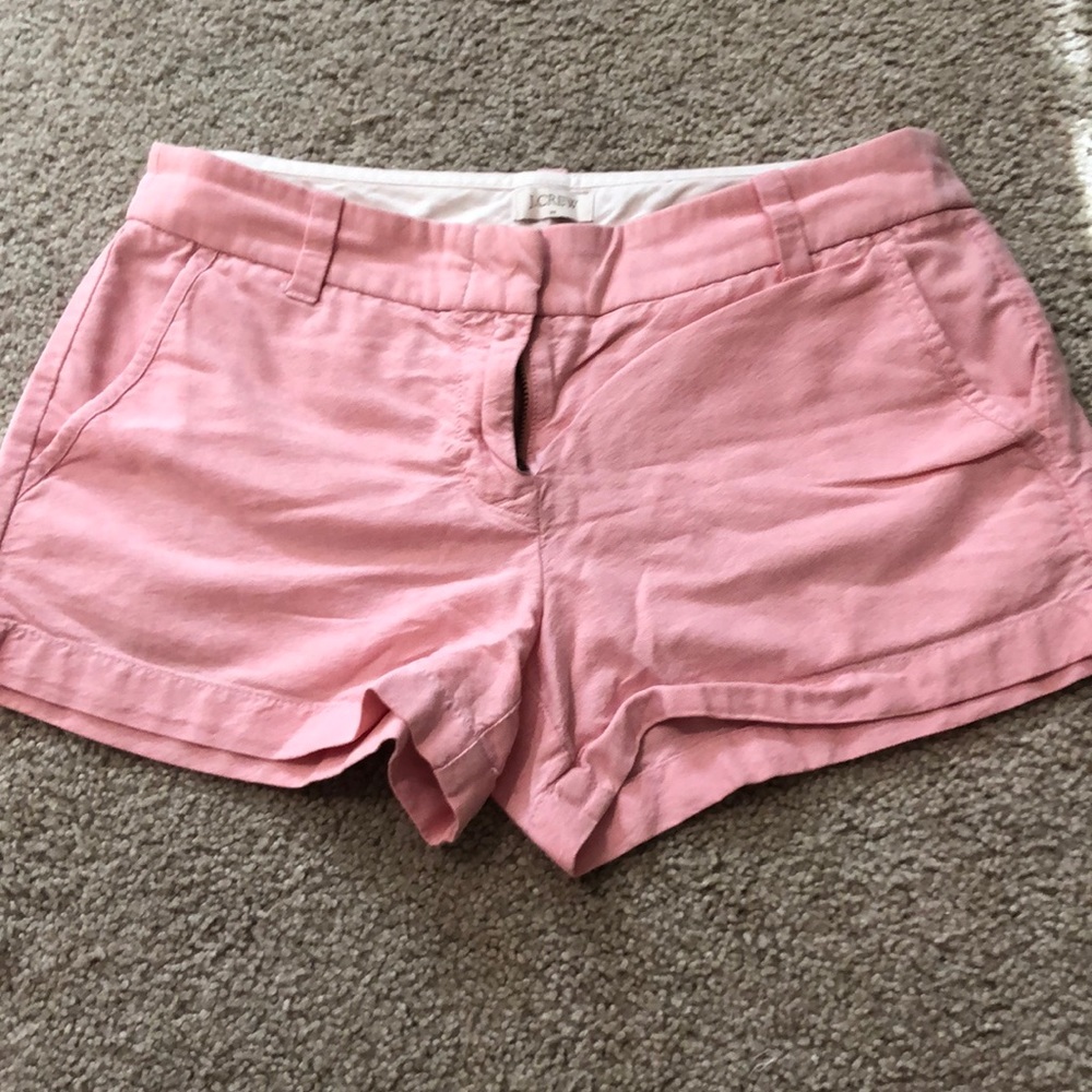 JCrew pink shorts size 4. Linen style, 100%cotton